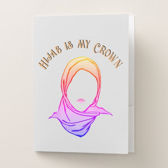 Hijab Is My Crown Colorful Folder (Front)