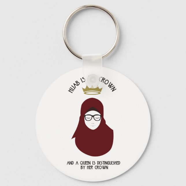 Hijab is my crown - GLASSES Keychain (Front)
