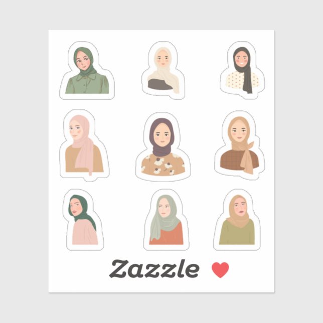 Hijab Stickers (Sheet)