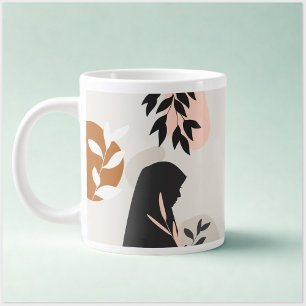 Hijabi Girl Monogram Mug Terracotta & Blush Boho