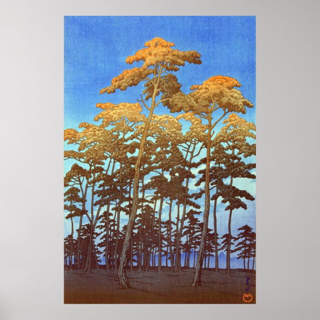 Hikawa Park in Omiya Kawase Hasui 1930 Poster (Front)