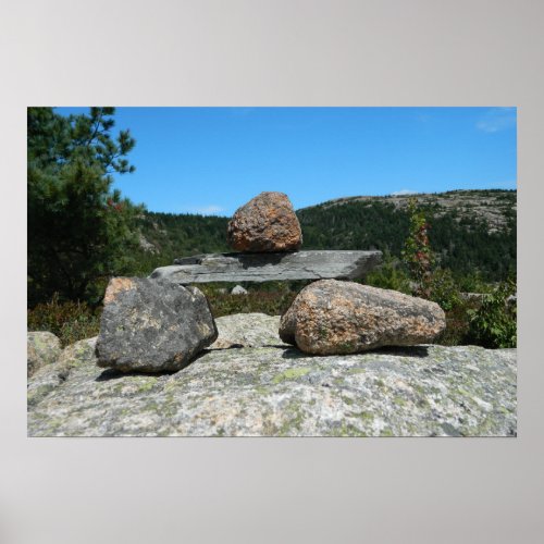 Hike Acadia cairn direction path getting lost Poster