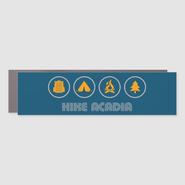 Hike Acadia Maine Car Magnet (Front)