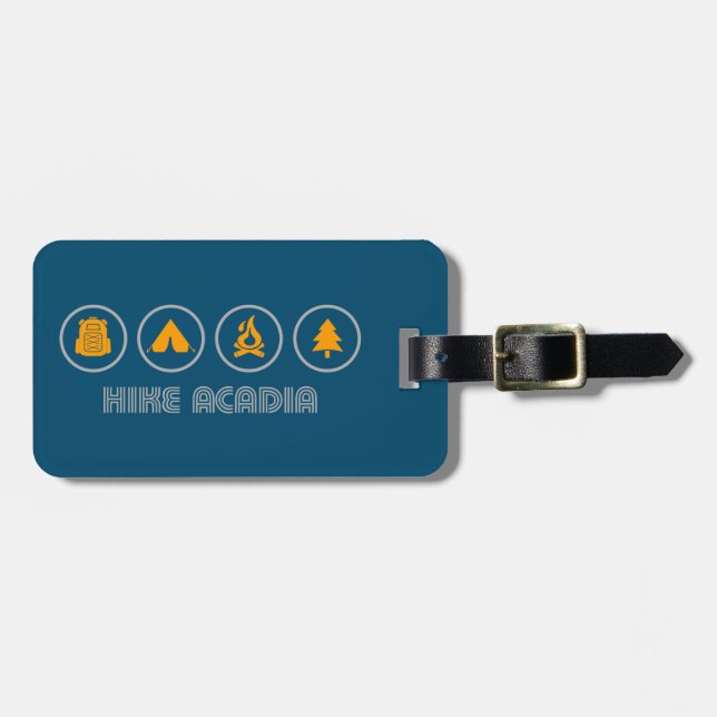 Hike Acadia Maine Luggage Tag (Front Horizontal)