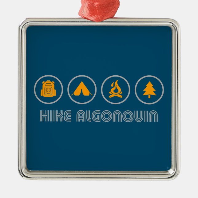 Hike Algonquin Provincial Park Metal Ornament (Front)