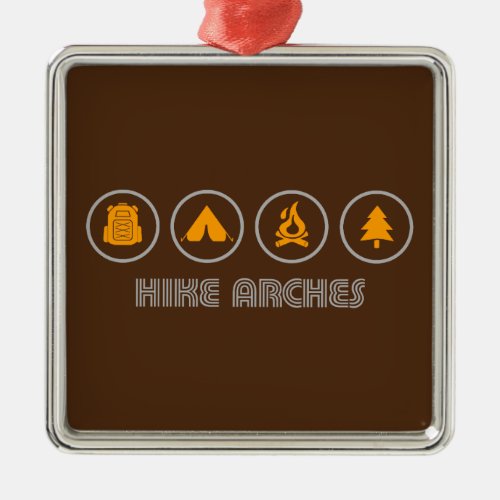 Hike Arches National Park Metal Ornament