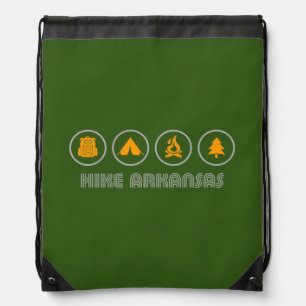 Hike Arkansas Drawstring Bag