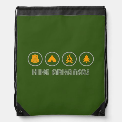 Hike Arkansas Drawstring Bag