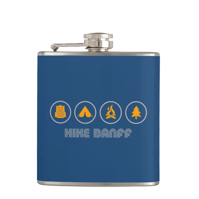 Hike Banff National Park Flask (Front)