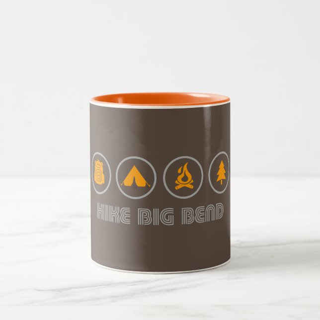 Hike Big Bend Texas Two-Tone Coffee Mug (Center)