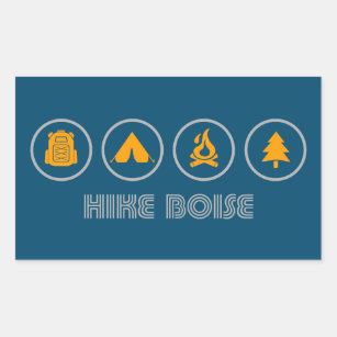 Hike Boise Idaho Rectangular Sticker