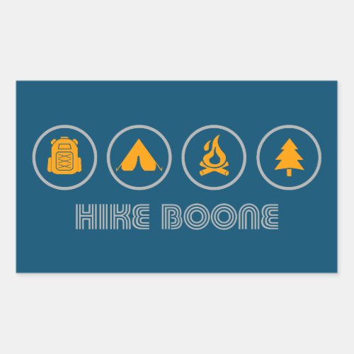 Hike Boone North Carolina Rectangular Sticker
