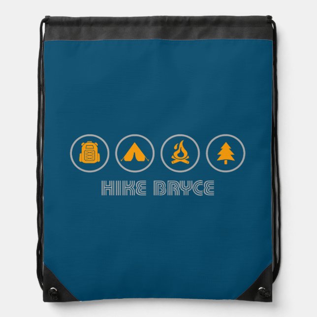 Hike Bryce Canyon National Park Drawstring Bag (Front)