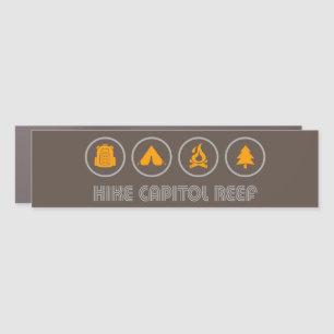 Hike Capitol Reef National Park Car Magnet