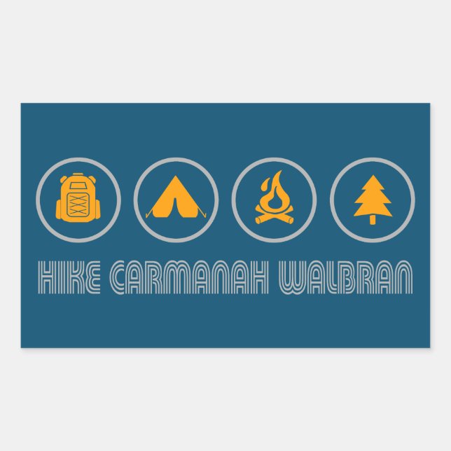 Hike Carmanah Walbran Provincial Park Rectangular Sticker (Front)