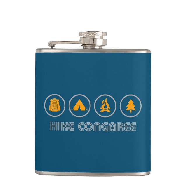 Hike Congaree National Park Flask (Front)