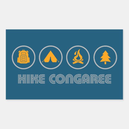 Hike Congaree National Park Rectangular Sticker