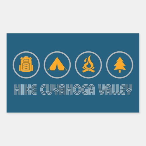 Hike Cuyahoga Valley National Park Rectangular Sticker