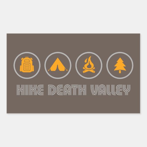 Hike Death Valley National Park Rectangular Sticker