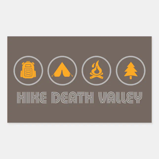 Hike Death Valley National Park Rectangular Sticker | Zazzle