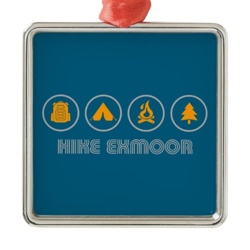 Hike Exmoor National Park Metal Ornament