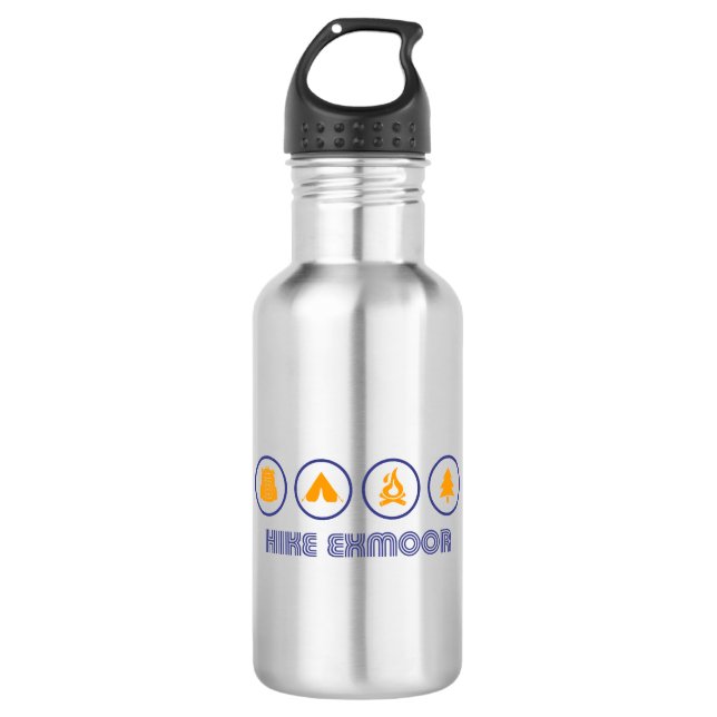 Hike Exmoor National Park Stainless Steel Water Bottle (Front)