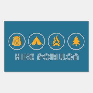 Hike Forillon National Park Rectangular Sticker