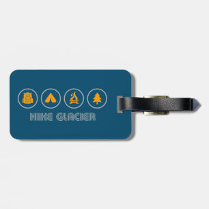 Hike Glacier National Park Montana Luggage Tag