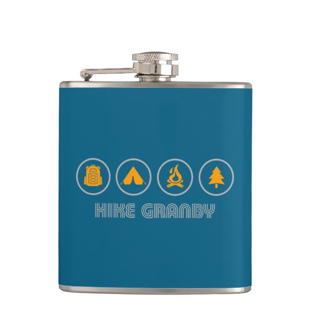 Hike Granby Provincial Park Flask (Front)