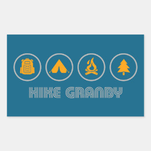 Hike Granby Provincial Park Rectangular Sticker