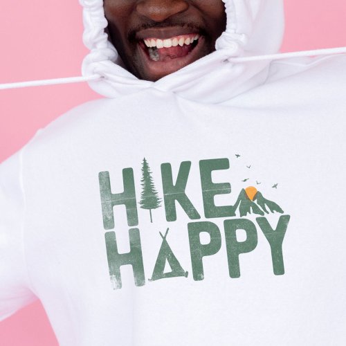 Hike Happy Camper Hiker Hiking Family Personalized Hoodie