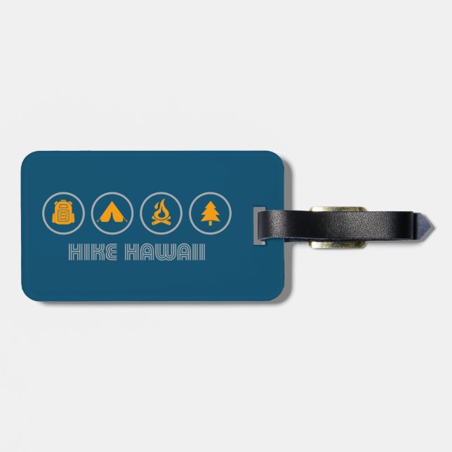 Hike Hawaii Luggage Tag (Back Horizontal)