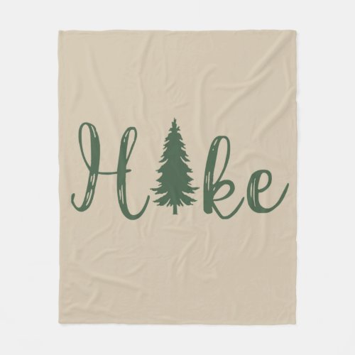 Hike hiking logo for hikers with pine tree fleece blanket