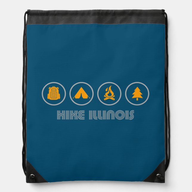 Hike Illinois Drawstring Bag (Front)