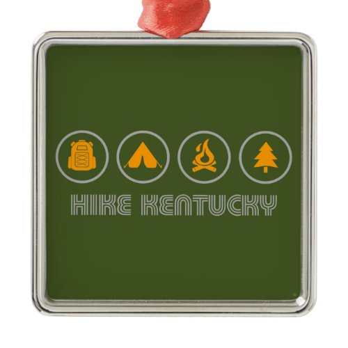 Hike Kentucky Metal Ornament