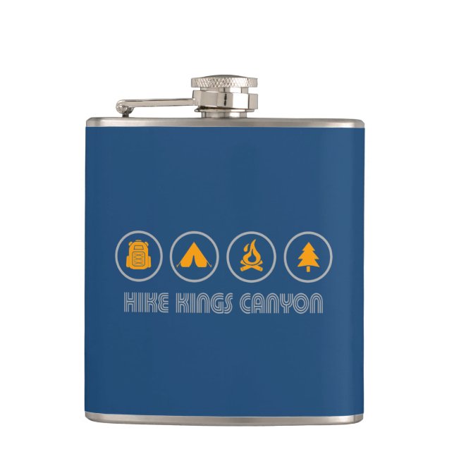 Hike Kings Canyon National Park Flask (Front)