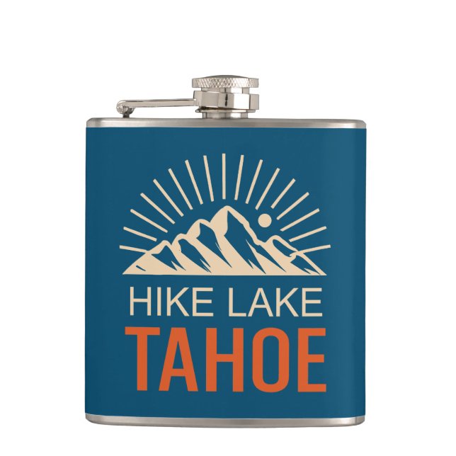 Hike Lake Tahoe Sunburst Flask (Front)