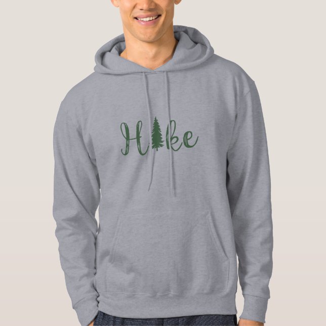 Hike logo pine tree hiking lover hoodie (Front)