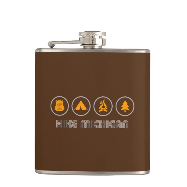 Hike Michigan Flask (Front)