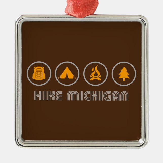 Hike Michigan Metal Ornament (Front)