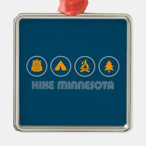 Hike Minnesota Metal Ornament
