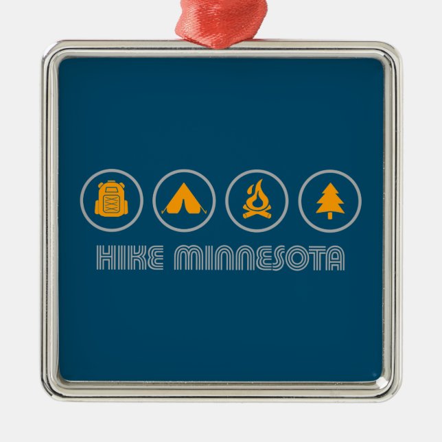 Hike Minnesota Metal Ornament (Front)