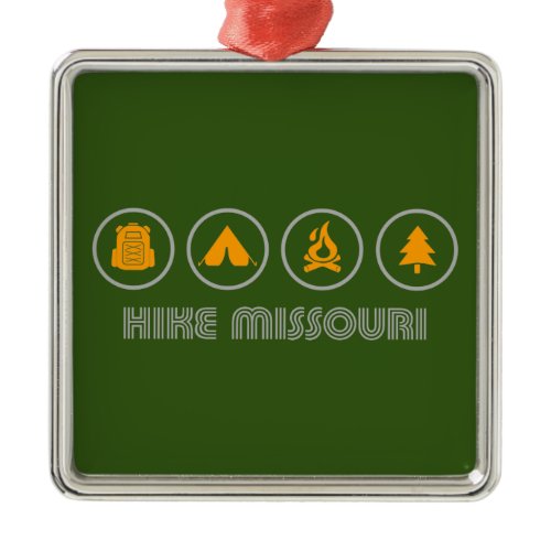 Hike Missouri Metal Ornament
