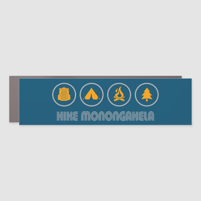 Hike Monongahela West Virginia Car Magnet (Front)
