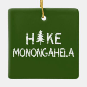 Hike Monongahela West Virginia Tree Ceramic Ornament