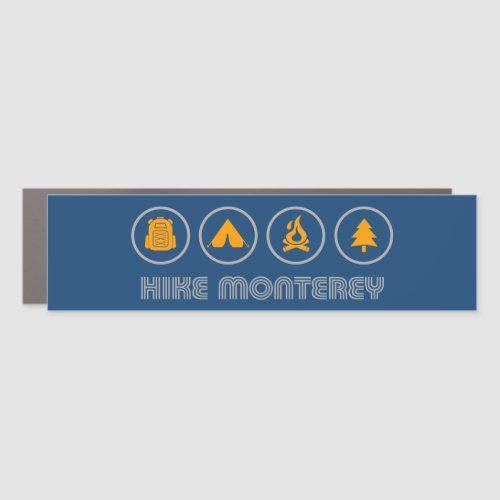 Hike Monterey California Car Magnet