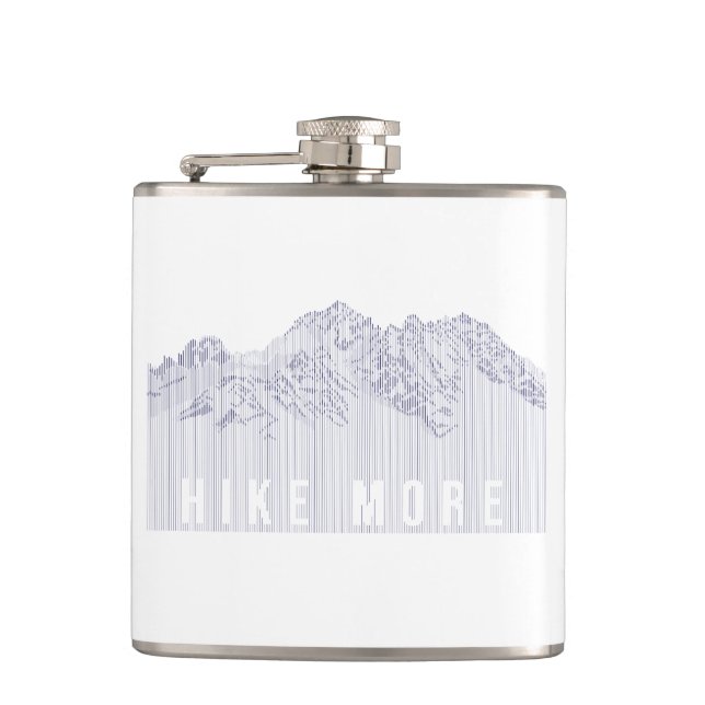 Hike More Mountains Flask (Front)