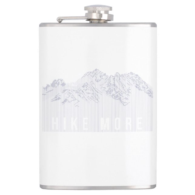 Hike More Mountains Flask (Front)