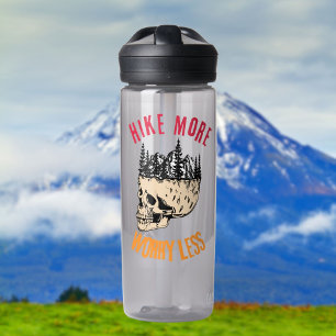 Hike More Stress Less Outdoor Adventure Water Bottle