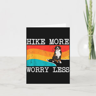 Hike more worry less bernese mountain dog graphic card